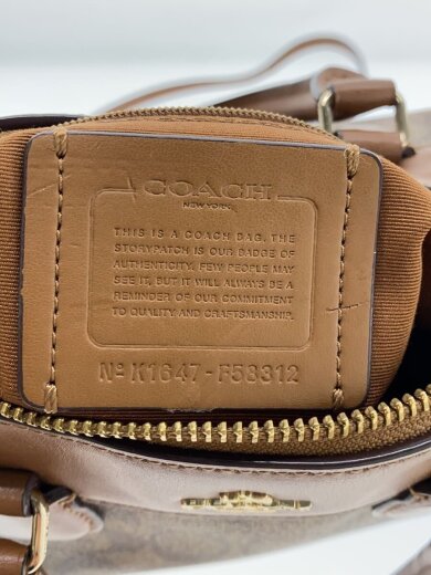 画像：COACHショルダーバッグ/PVC/BRW/総柄/F533125