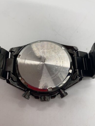 商品画像：ソーラー腕時計/アナログ/ステンレス/BLK/BLK/SS/V175-0FA0/クロノグラフ/Sシリーズ 3