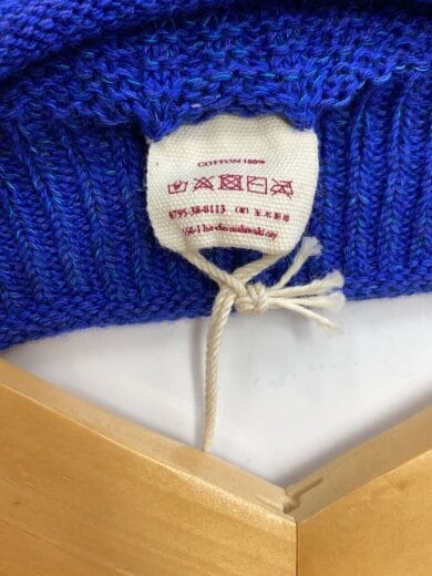 商品画像：ニット・セーター(厚手)/1/コットン/BLU/BU-GY-614 4