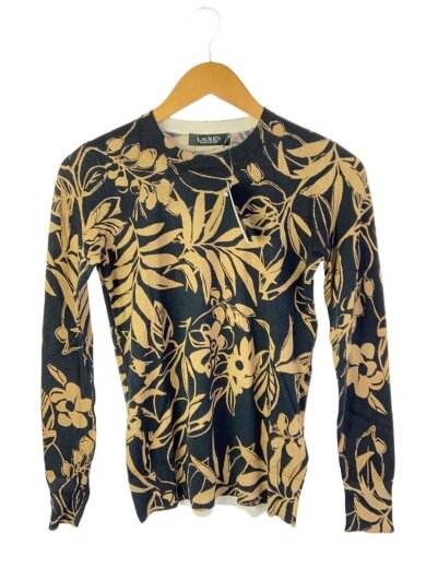 商品画像：ニット・セーター(薄手)/XS/コットン/BLK/花柄// 1