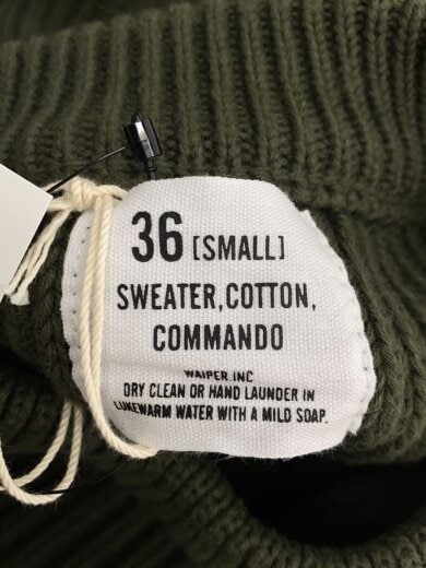 商品画像：ニット・セーター(厚手)/S/コットン/KHK/WP1029 3