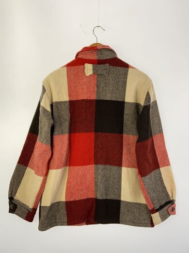 商品画像：ウールシャツジャケット/2/ウール/RED/チェック 2