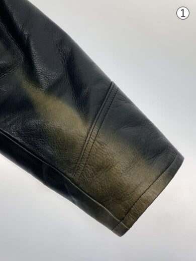 商品画像：ダブルライダースジャケット/裏キルティング/ボールチェーン/L/牛革/BLK/HJ-121117 6