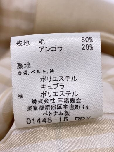 商品画像：コート/38/ウール/BEG/無地/fnf27-824-01 5