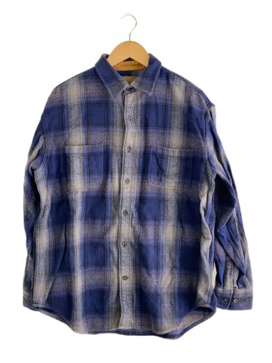 商品画像：90s/バングラデッシュ製/ヘビネル/ネルシャツ/L/コットン/NVY/チェック 1