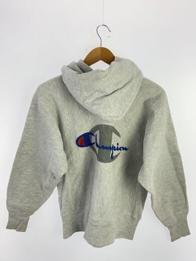 画像：Championパーカー/M/コットン/GRY/90S/reverse weave/バックプリント/首元汚れ有2