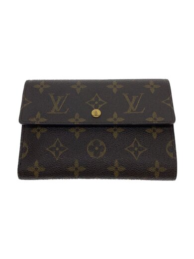 商品画像：ポルト・トレゾール・エテュイ・パピエ_モノグラム・キャンバス_BRW/PVC/BRW/レディース// 1