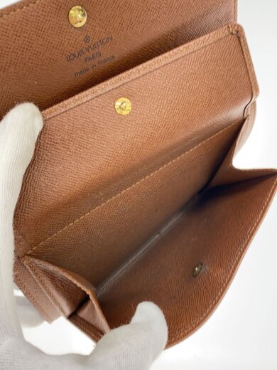 商品画像：ポルト・トレゾール・エテュイ・パピエ_モノグラム・キャンバス_BRW/PVC/BRW/レディース// 5