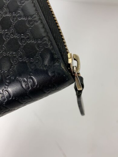 商品画像：長財布/レザー/ブラック/メンズ/449391/マイクログッチシマ/ラウンドジップ 8