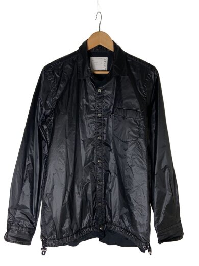 画像：sacaiジャケット/3/ナイロン/ブラック/19-02048M/19AW/ナイロンシャツジャケット1