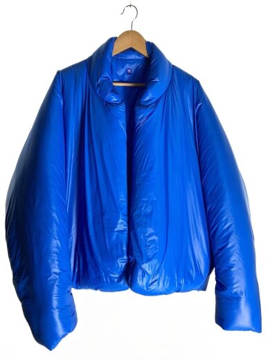 商品画像：ブルゾン/M/ナイロン/BLU/無地/ROUND JACKET/ラウンドジャケット 1