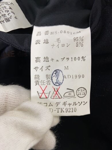 商品画像：テーラードジャケット/M/ウール/ブラック/ストライプ/HS-08016M/90S 4