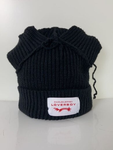 商品画像：ニットキャップ/--/アクリル/ブラック/レディース/猫耳/ビーニー 6