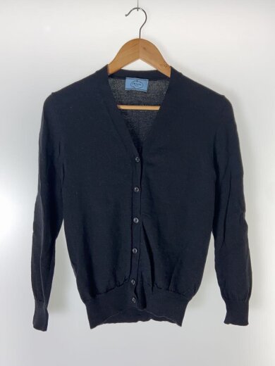 商品画像：カーディガン(薄手)/36/ウール/BLK/無地 1