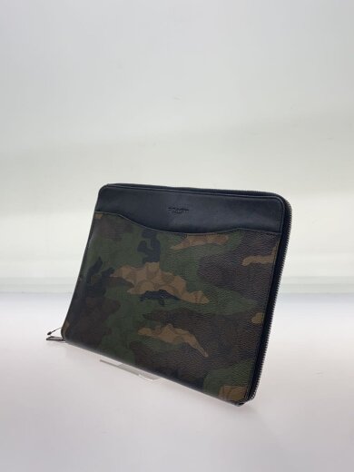 商品画像：セカンドバッグ/レザー/カーキ/カモフラ/クラッチバッグ/迷彩 2