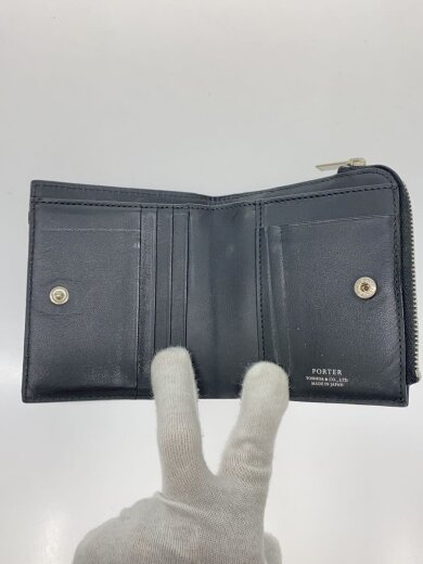 商品画像：2つ折り財布/レザー/BLK/メンズ 4