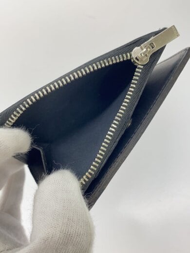 商品画像：2つ折り財布/レザー/BLK/メンズ 5