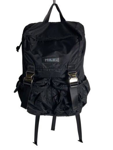 商品画像：リュック/バックパック/ロゴプレート/ポリエステル/BLK/103241053005 1