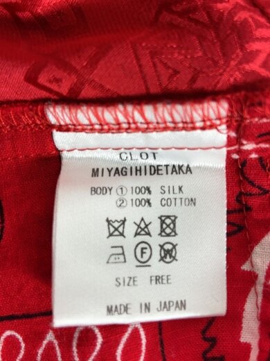 商品画像：半袖シャツ/FREE/シルク/RED/ペーズリー 4