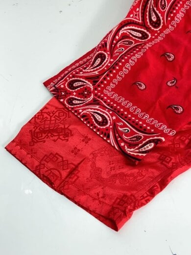 商品画像：半袖シャツ/FREE/シルク/RED/ペーズリー 6