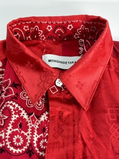 商品画像：半袖シャツ/FREE/シルク/RED/ペーズリー 7