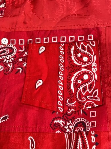 商品画像：半袖シャツ/FREE/シルク/RED/ペーズリー 8