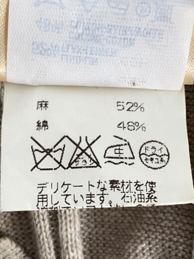 商品画像：リネンコットンニット/ニット・セーター(薄手)/XL/リネン52/グレー/灰/無地 5