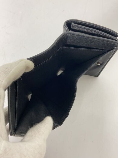 商品画像：3つ折り財布/黒/ブラック/無地/レディース/600212/ミニ財布/コンパクト 6