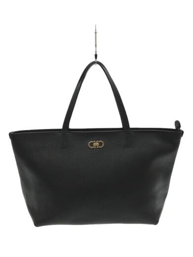 画像：Salvatore Ferragamoガンチーニトートバッグ/レザー/BLK/GS-21D766/角擦れ有1