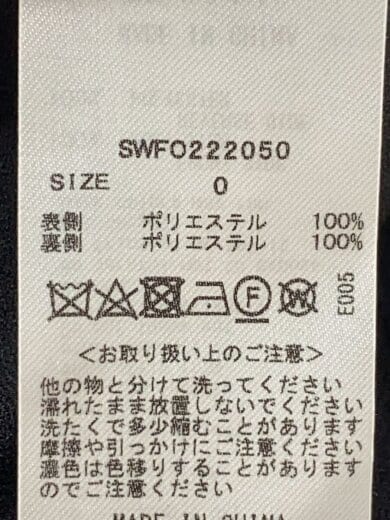 商品画像：半袖ワンピース/0/ポリエステル/BLK/無地/SWFO222050/? NULL ?// 5
