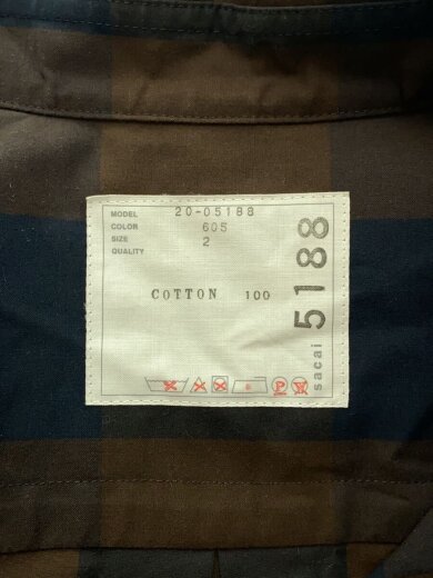 商品画像：半袖ワンピース/2/コットン/BRW/チェック/20-05188 3