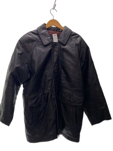 商品画像：CROSSWOOD/レザージャケット・ブルゾン/L/羊革/BLK/無地 1