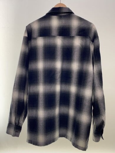 商品画像：長袖シャツ/L/アクリル/GRY/チェック/2000 2