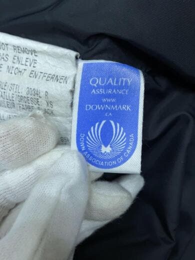 画像：CANADA GOOSEダウンジャケット/XS/ポリエステル/BLK/無地/3034L/両袖擦れ有4