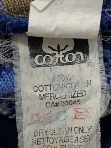 商品画像：ニット・セーター(厚手)/L/コットン/BLU 4