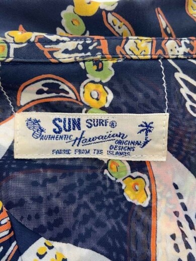 商品画像：長袖シャツ/M/レーヨン/NVY/総柄/SS27764 3