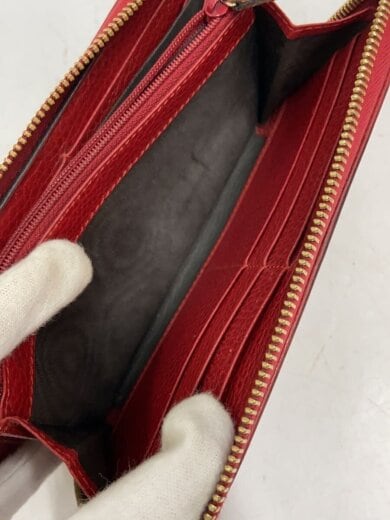 商品画像：ジップアラウンドウォレット_GGマーモント/レザー/RED/レディース 7