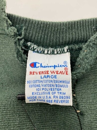 商品画像：90s/USA製/首元裂け有/スウェット/L/コットン/GRN 3