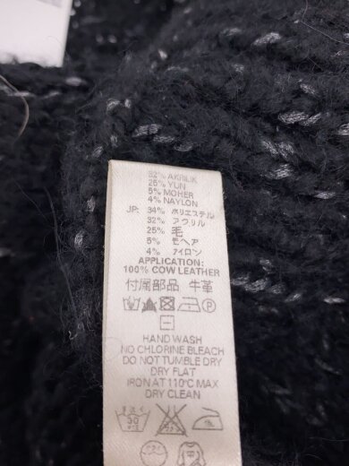 商品画像：マフラー/ポリエステル/BLK/無地/レディース 3