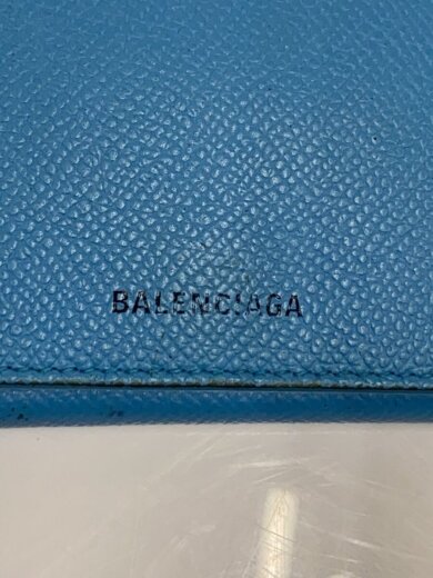 商品画像：3つ折り財布/レザー/BLU/無地/レディース/558208・4870// 3