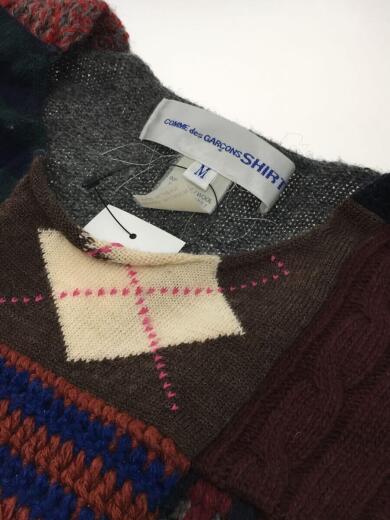 画像：COMME des GARCONS SHIRTパッチワークニット/W17511/セーター(厚手)/M/ウール/マルチカラー7