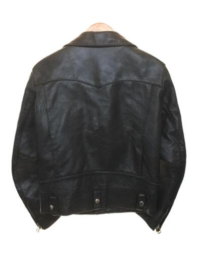画像：その他ブランドUSED/ピンバッジカスタム/ダブルライダースジャケット/馬革/BLK/無地2