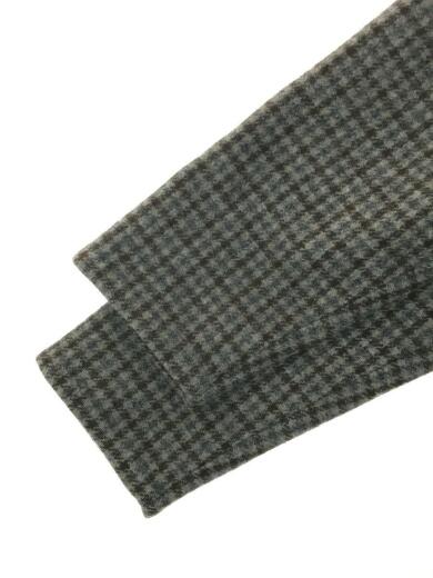 画像：Sunny Cloudskazumiワイドステンカラーコート/M/ウール/BRW/チェック/CS-706-7785