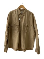 80s/SAFARI&TRAVEL/ヨゴレ・リペア有/長袖シャツ/XL/コットン/BEG