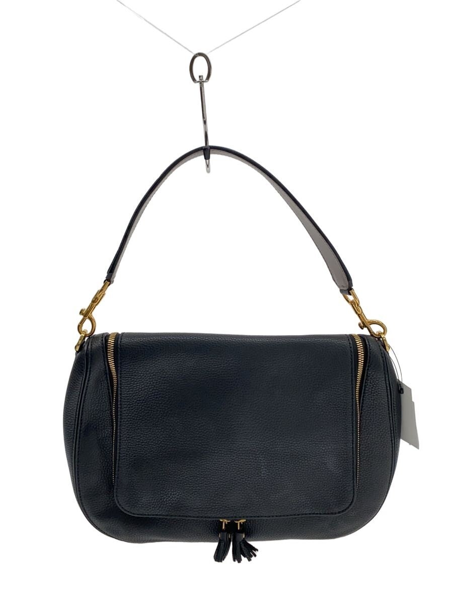 ANYA HINDMARCH / ヴィア/シボ革/サッチェルバッグ/ショルダーバッグ/レザー/BLK//