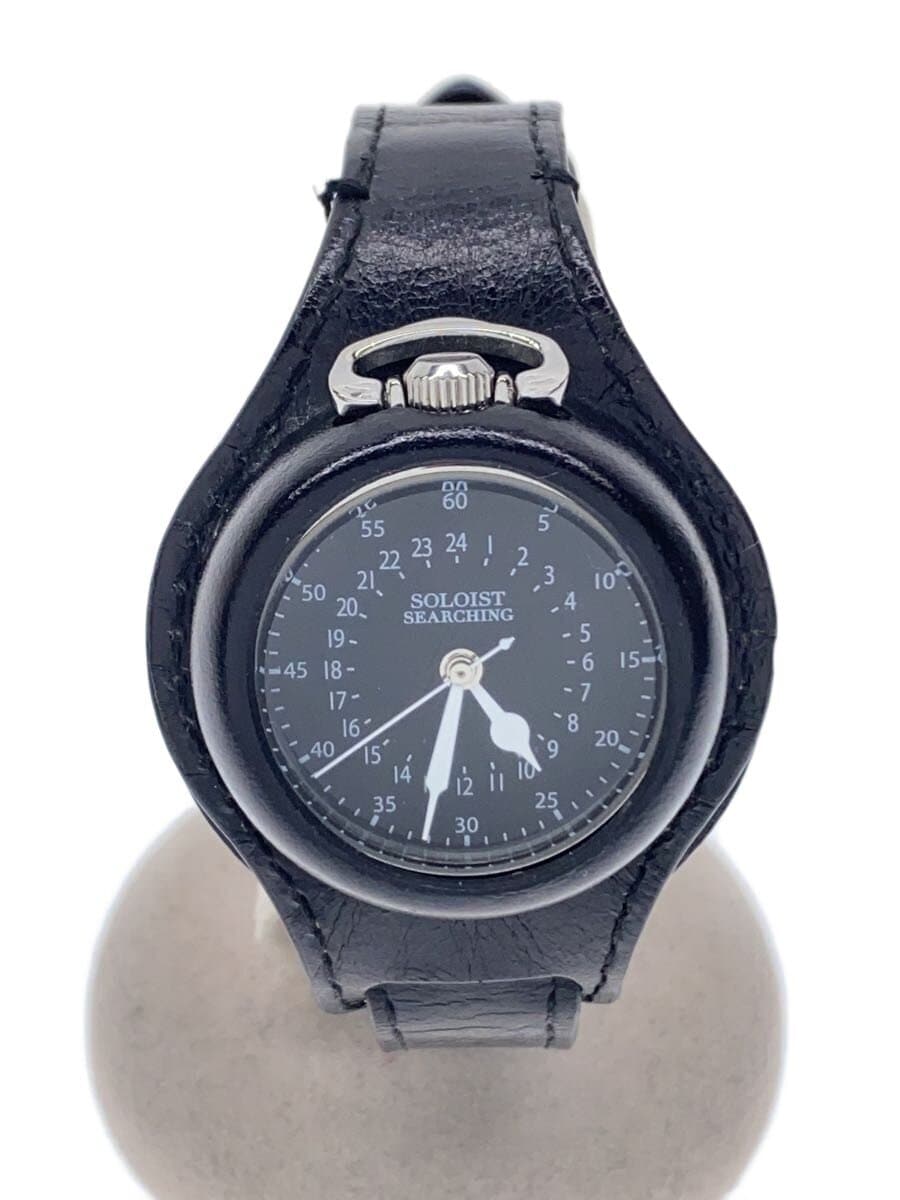 TAKAHIROMIYASHITA TheSoloist. / クォーツ腕時計/アナログ/レザー/BLK/BLK/0069AW15