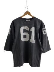 Football Tee/7分袖カットソー/M/コットン/GRY