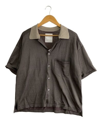 商品画像：25SS/OPEN COLLAR KNIT S/S SHIRT/1/レーヨン/GRY/ANC-KN20// 1