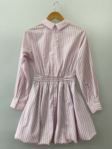 商品画像：25SS/Stripe Shirt Bubble Dress/S/ポリエステル/PNK/ストライプ/12513050 2