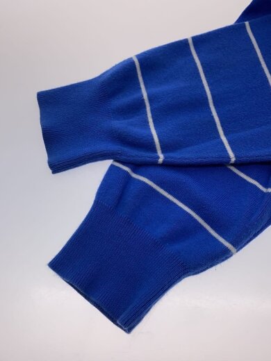 商品画像：PIMA COTTON/毛羽立ち有/ニット・セーター(薄手)/S/コットン/BLU/ボーダー 4